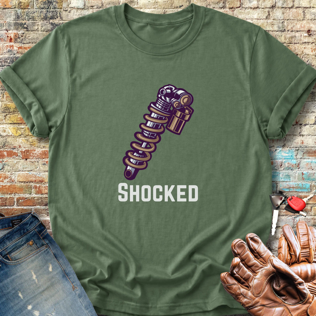 Shocked Classic T-Shirt - Military Green