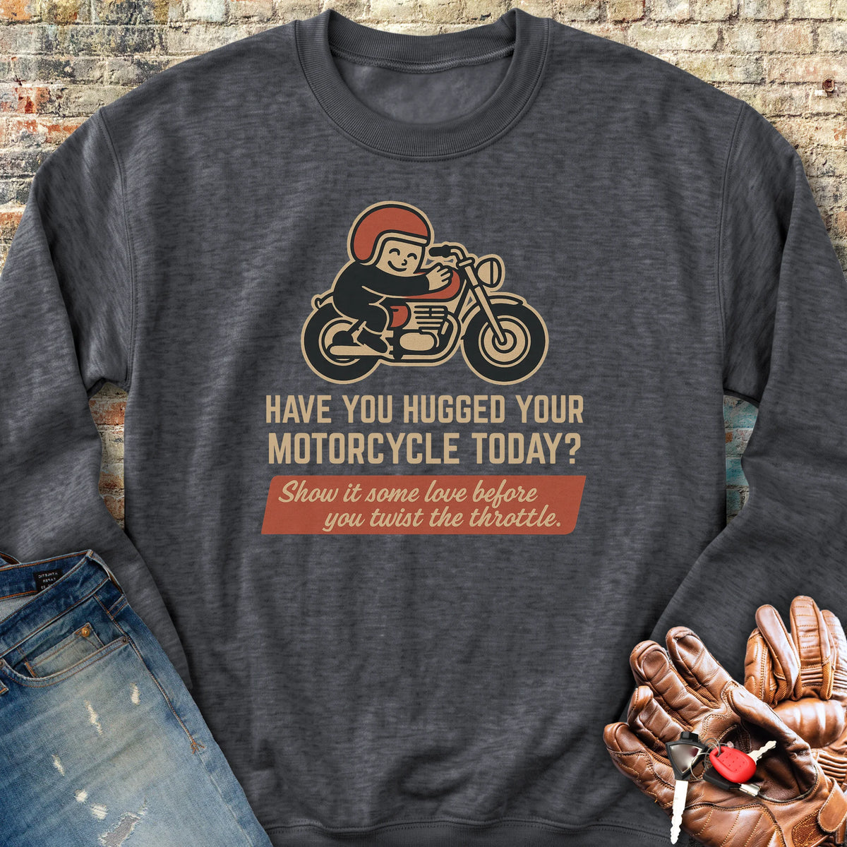 Show It Some Love Sweatshirt - Dark Heather
