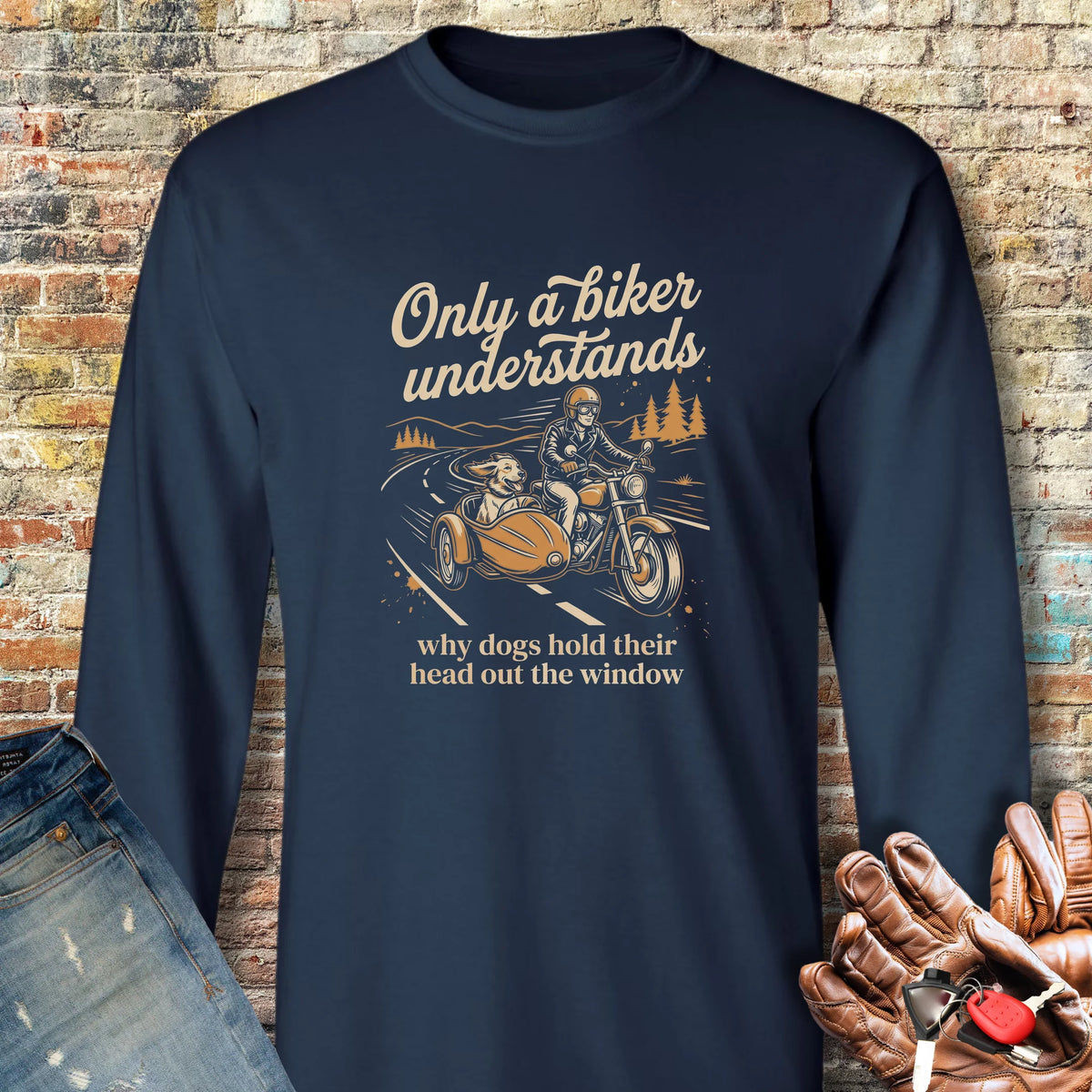 Sidecar Joy Long Sleeve T-Shirt - Navy