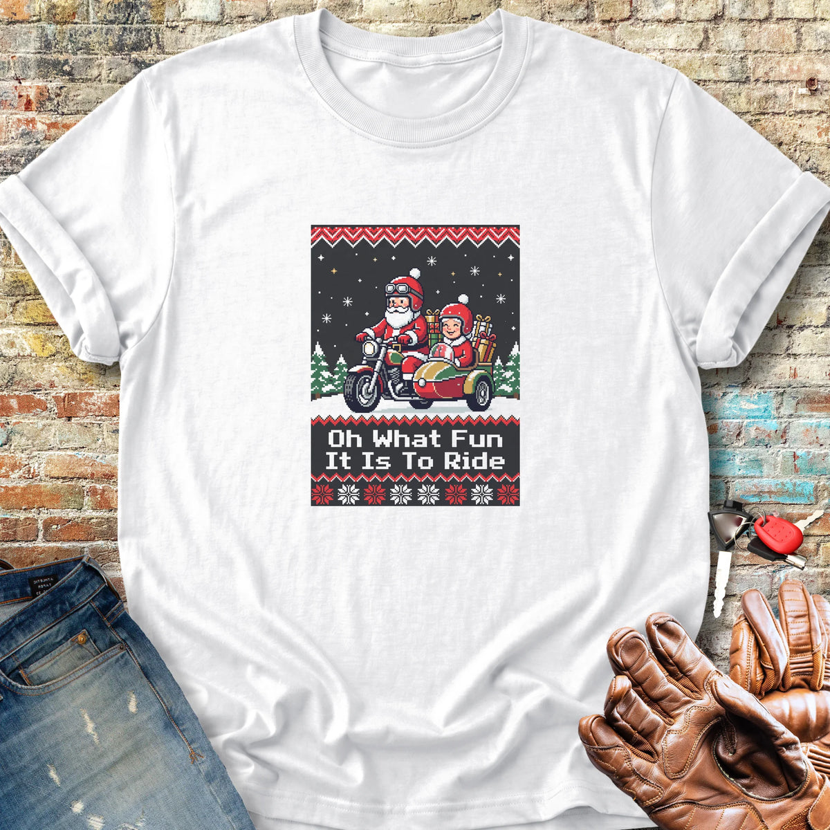 Sidecar Sleigh Ride Classic T-Shirt - White