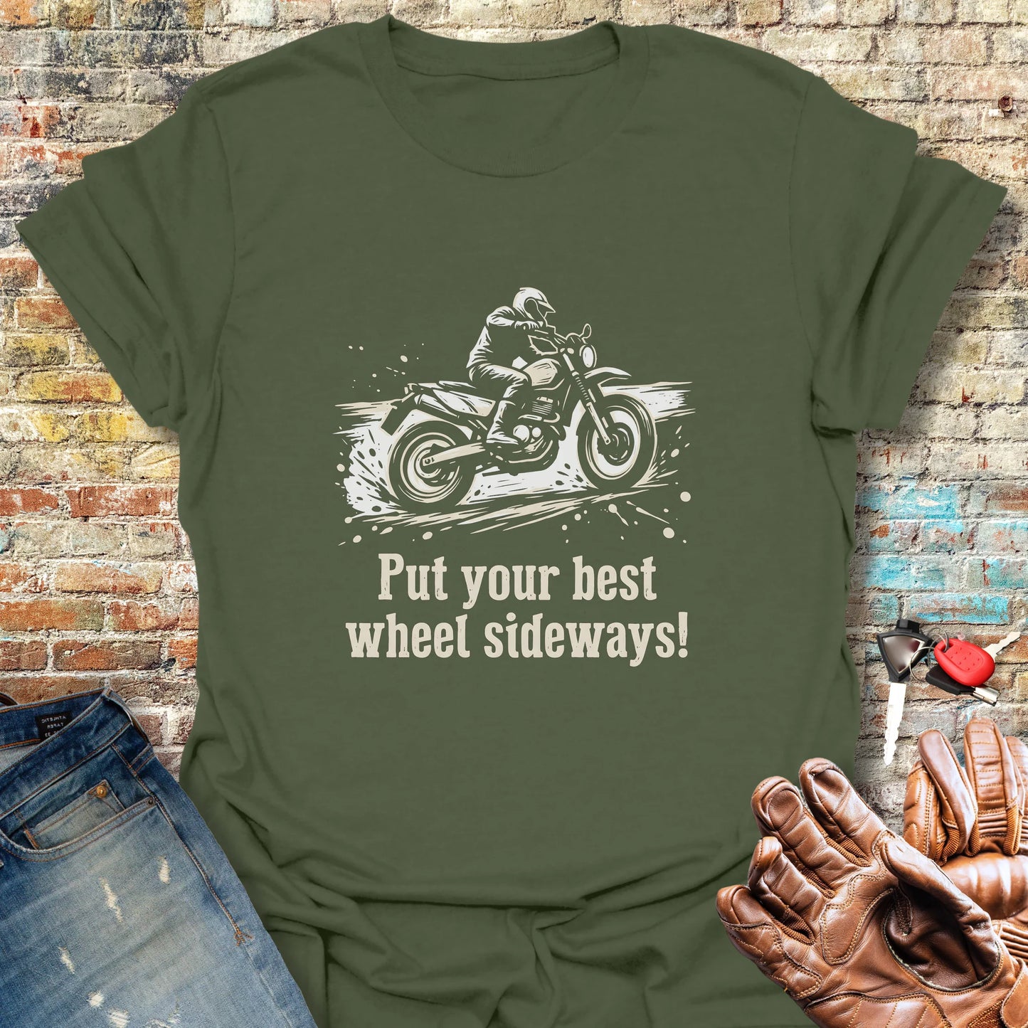 Sideways T-Shirt - Military Green