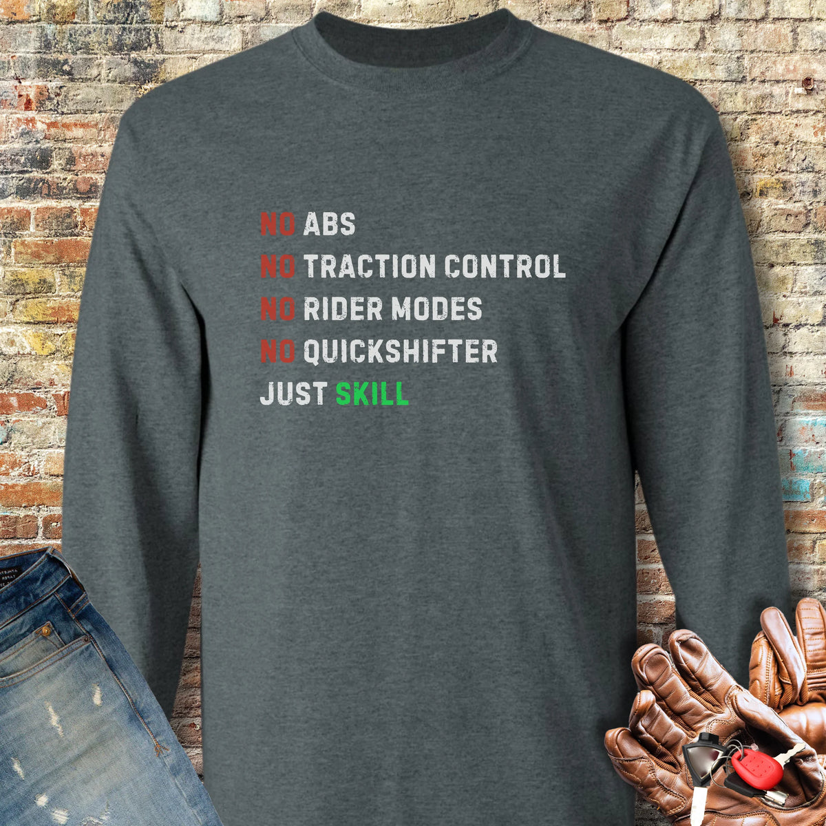 Skill Long Sleeve T-Shirt - Dark Heather
