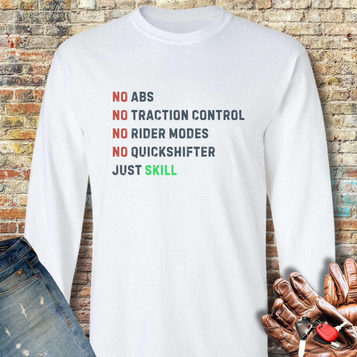 Skill Long Sleeve T-Shirt - White