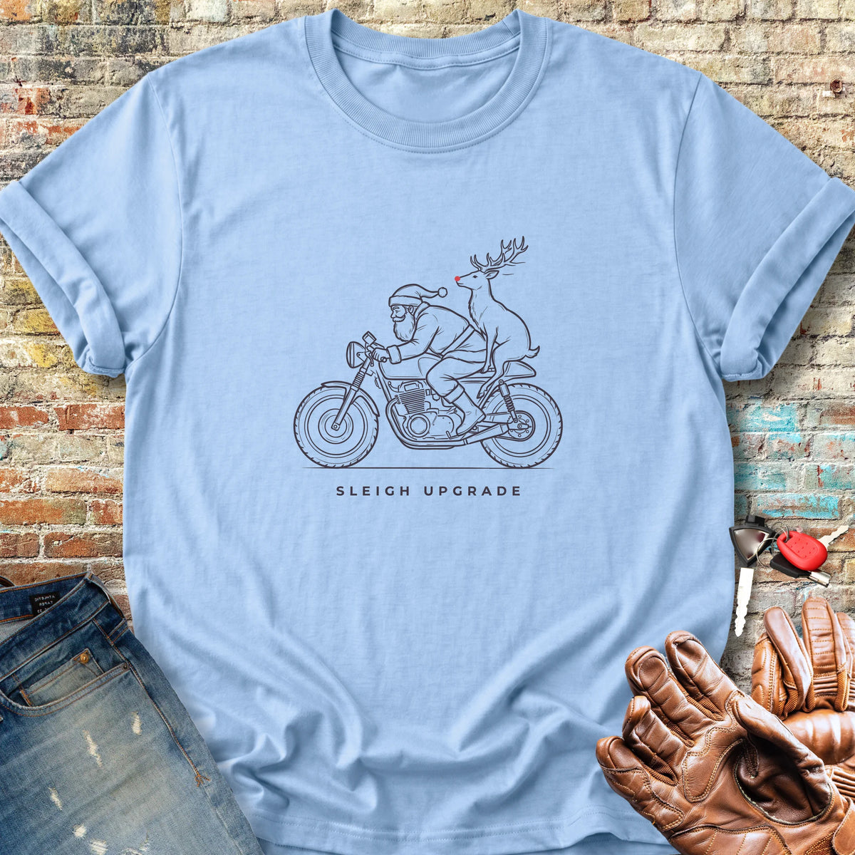 Sleigh Upgrade Classic T-Shirt - Light Blue