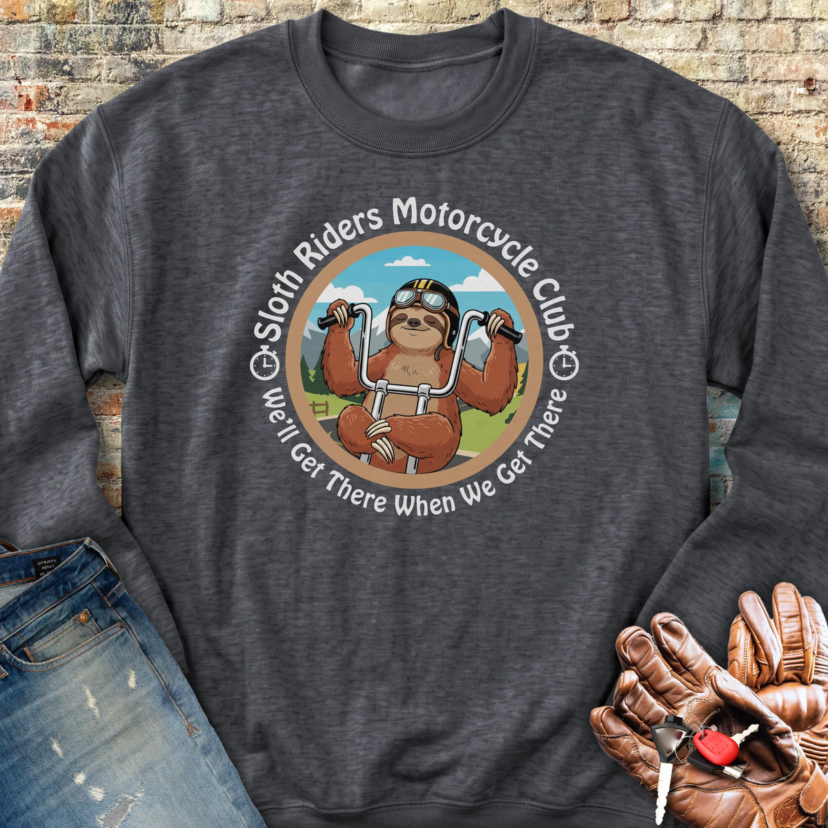Sloth Riders Sweatshirt - Dark Heather