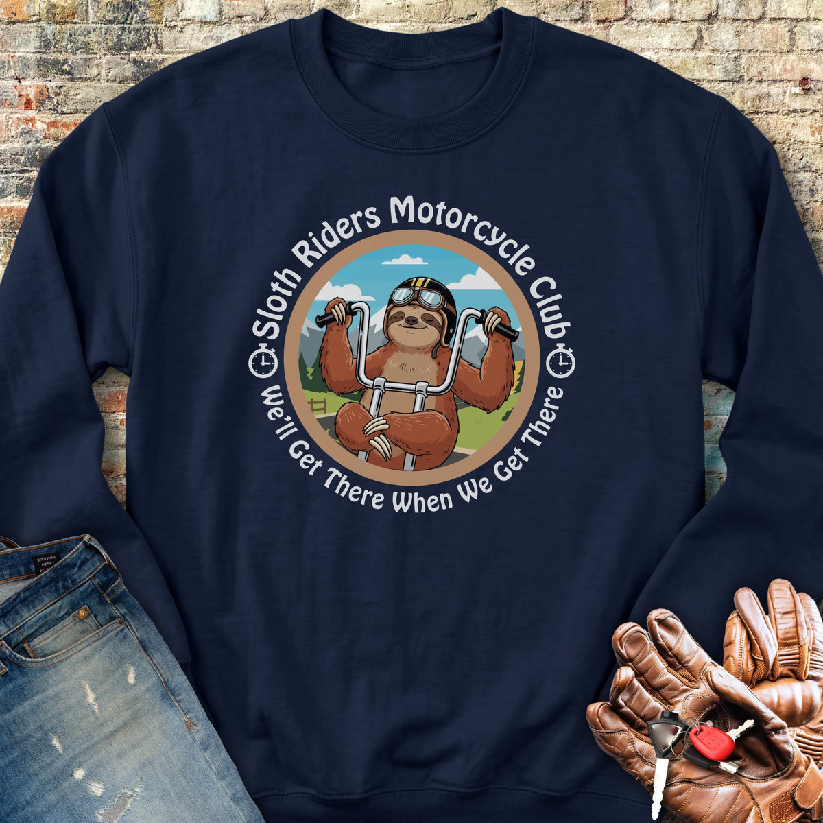 Sloth Riders Sweatshirt - Navy
