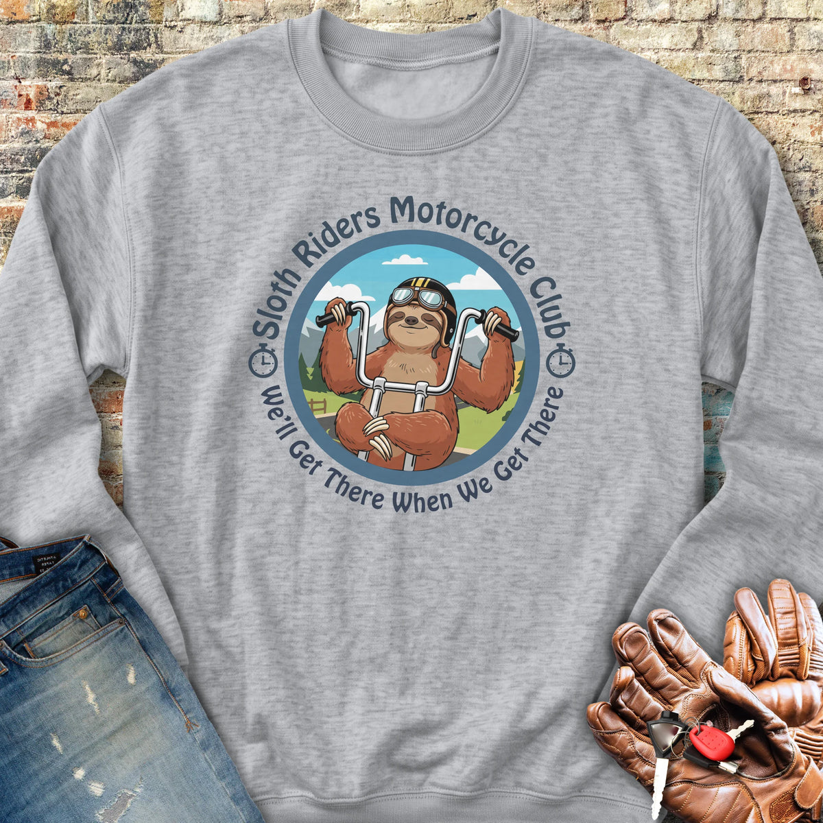 Sloth Riders Sweatshirt - Sport Grey