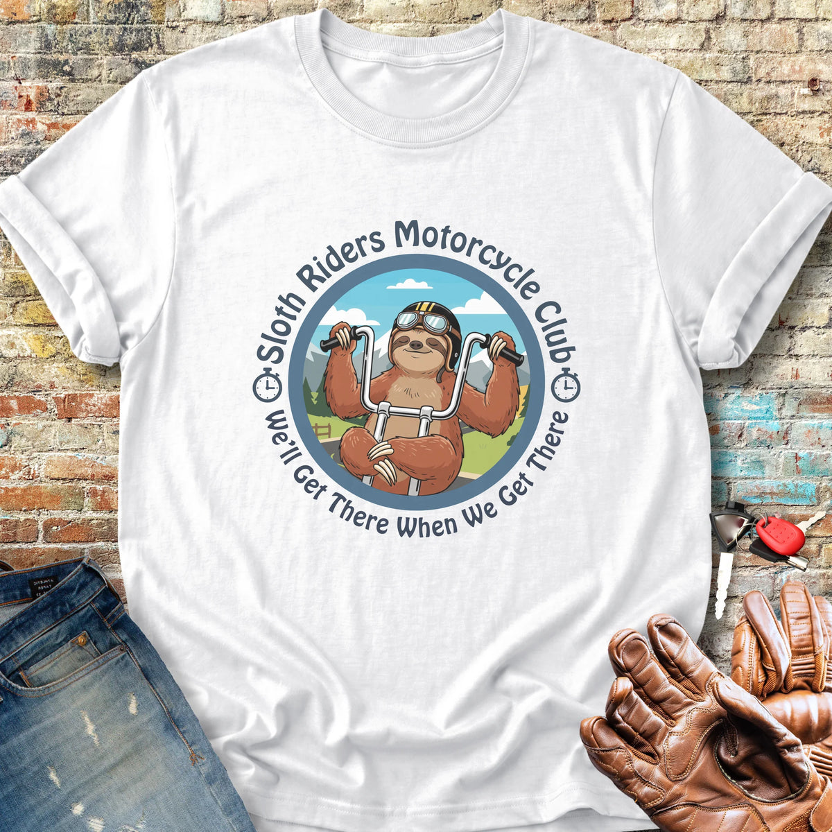 Sloth Riders Classic T-Shirt - White