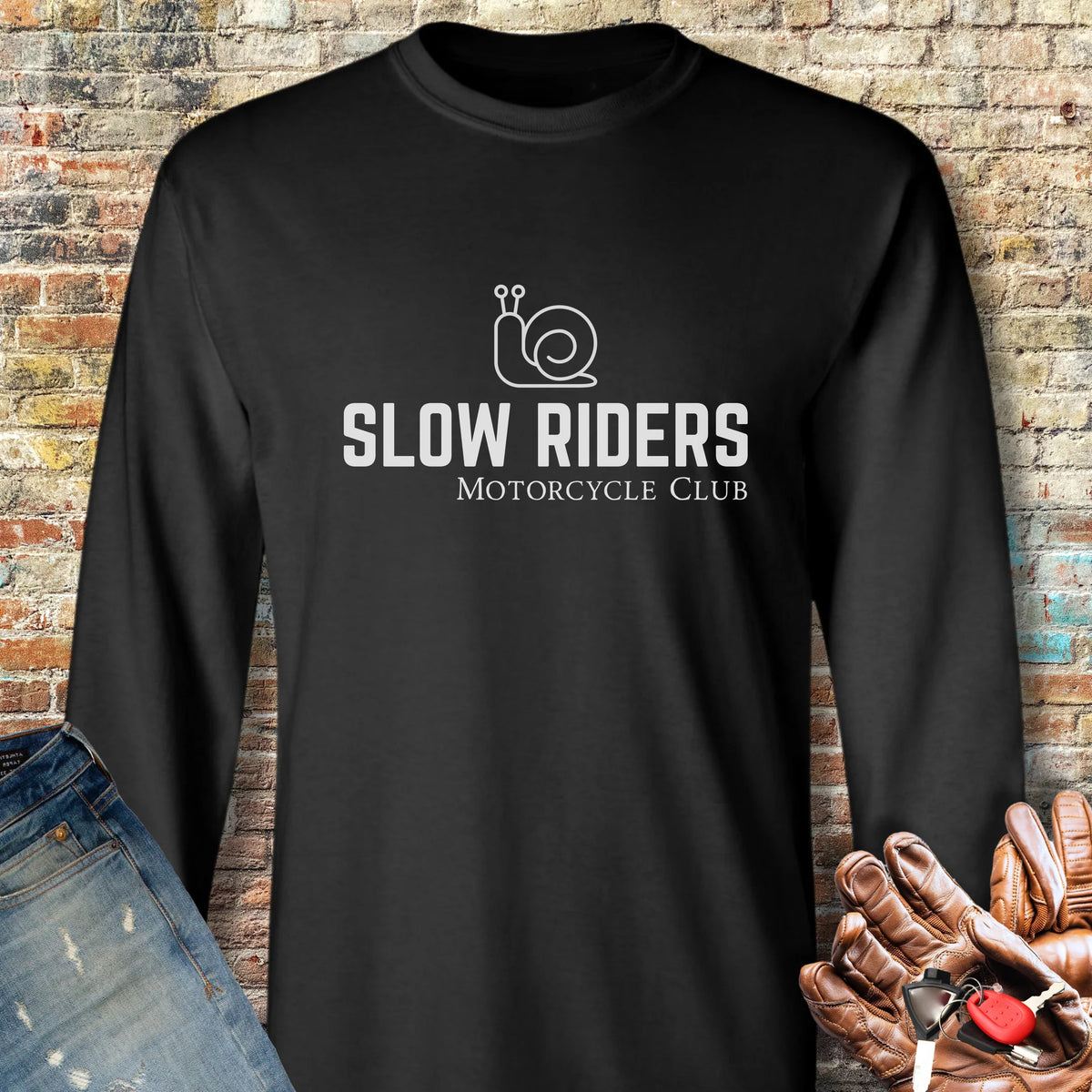 Slow Riders MC Long Sleeve T-Shirt - Black