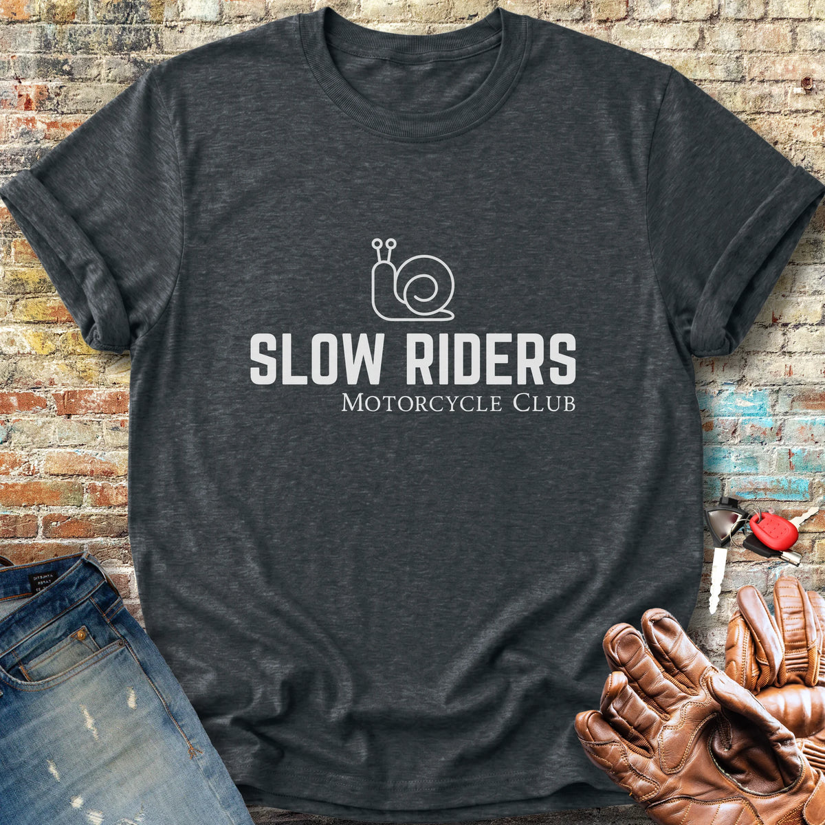 Slow Riders MC Classic T-Shirt - Dark Heather