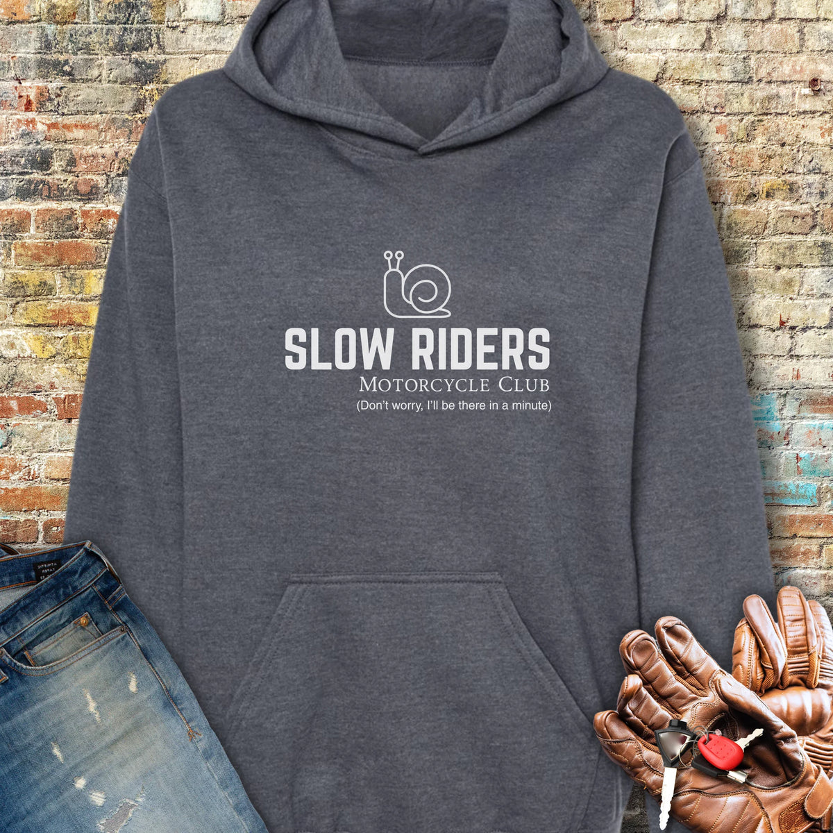 Slow Riders MC Hoodie - Dark Heather