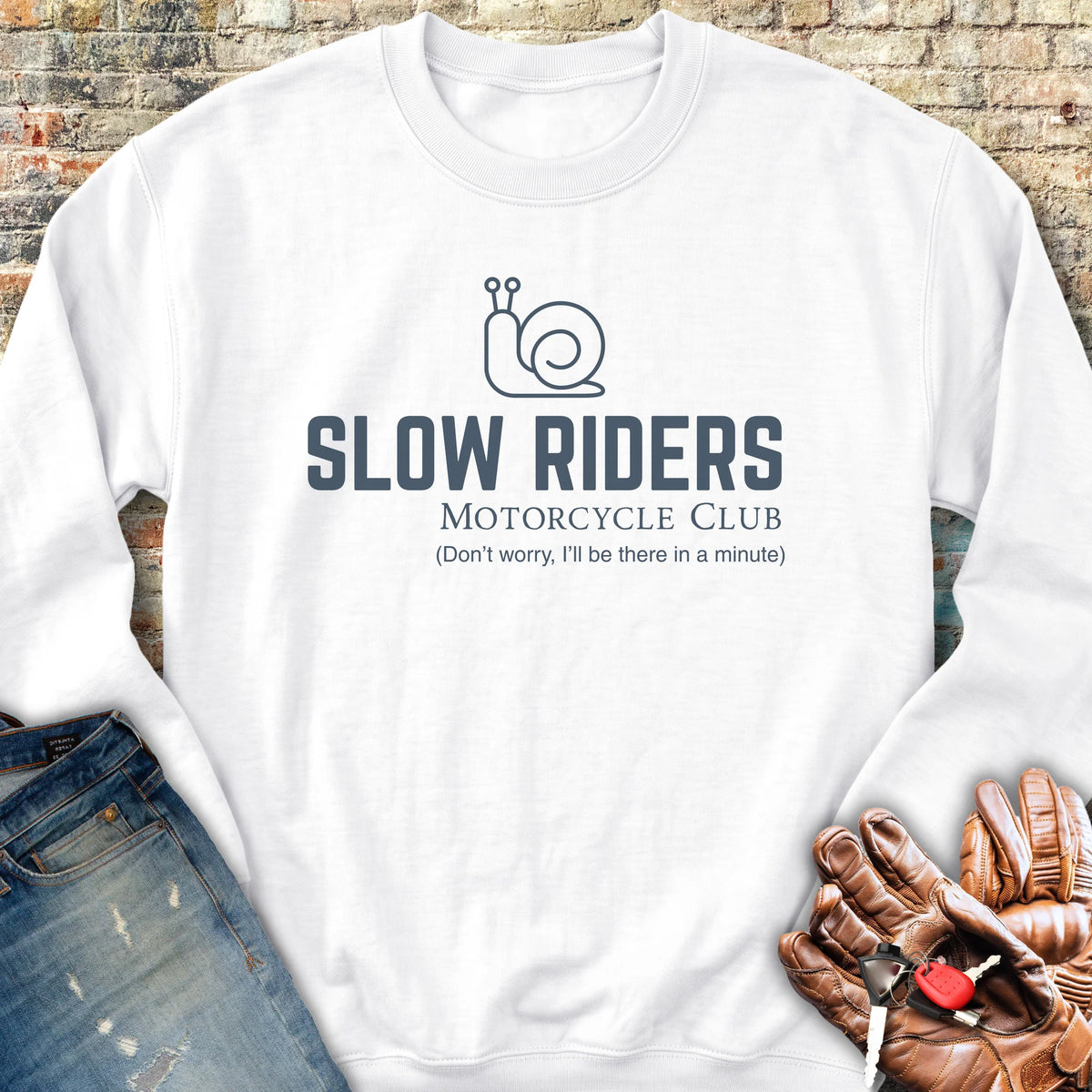 Slow Riders MC Sweatshirt - White