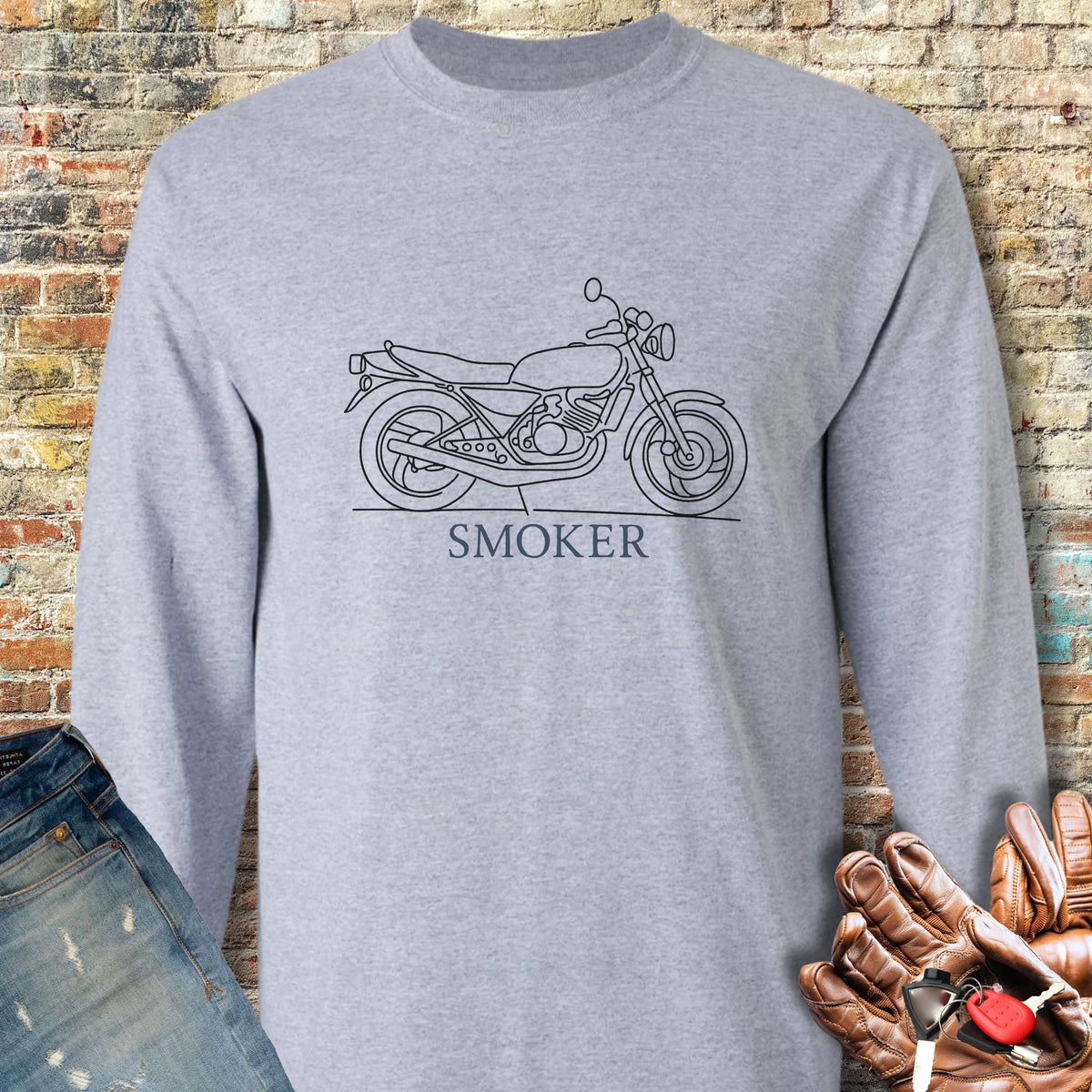 Smoker Long Sleeve T-Shirt - Sport Grey
