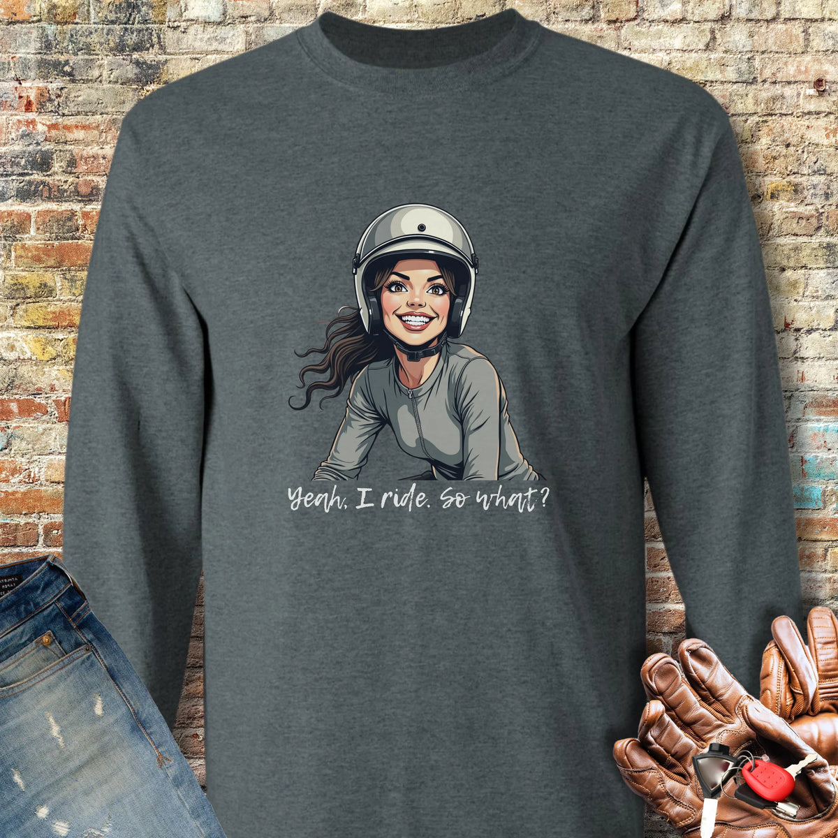 So What Long Sleeve T-Shirt - Dark Heather