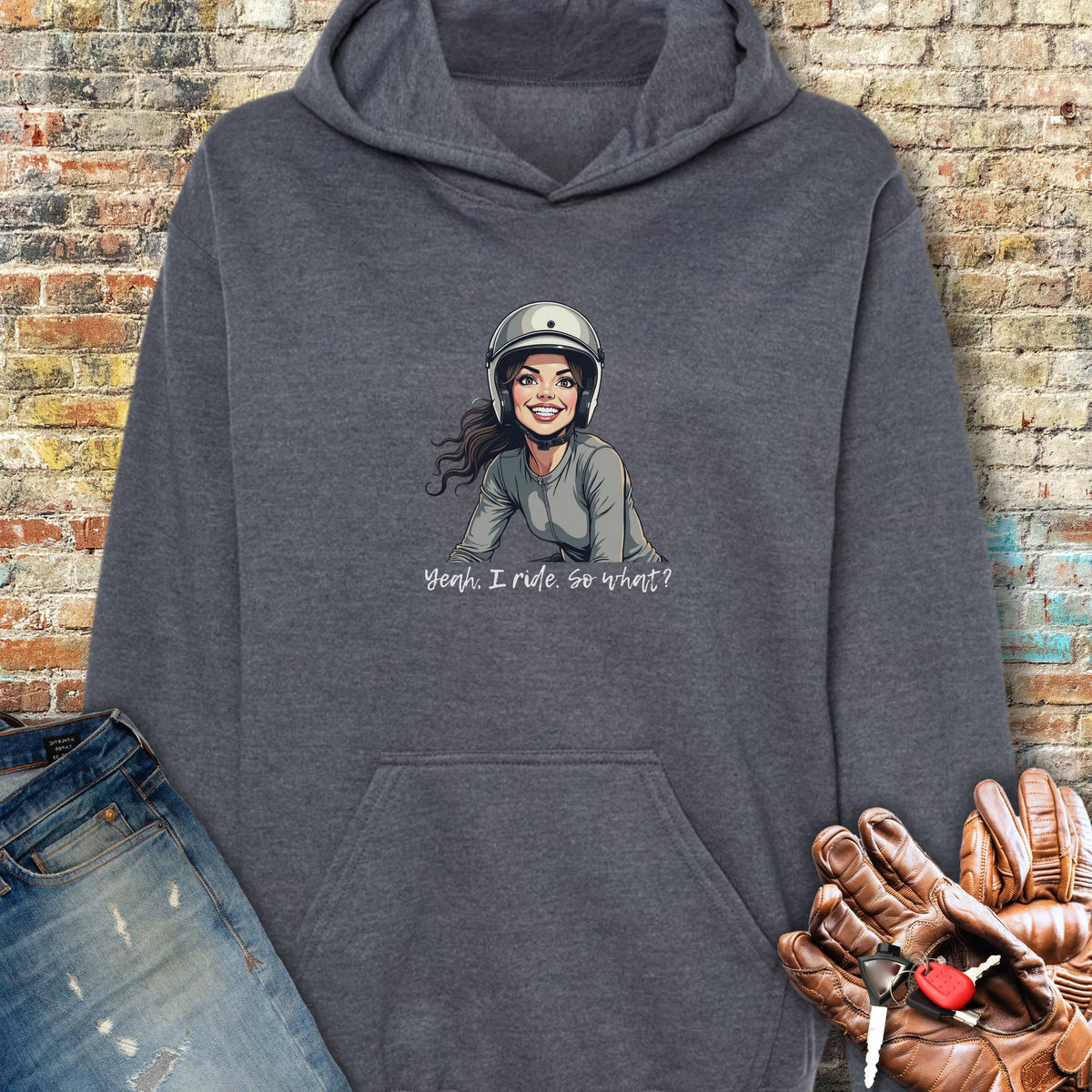 So What Hoodie - Dark Heather