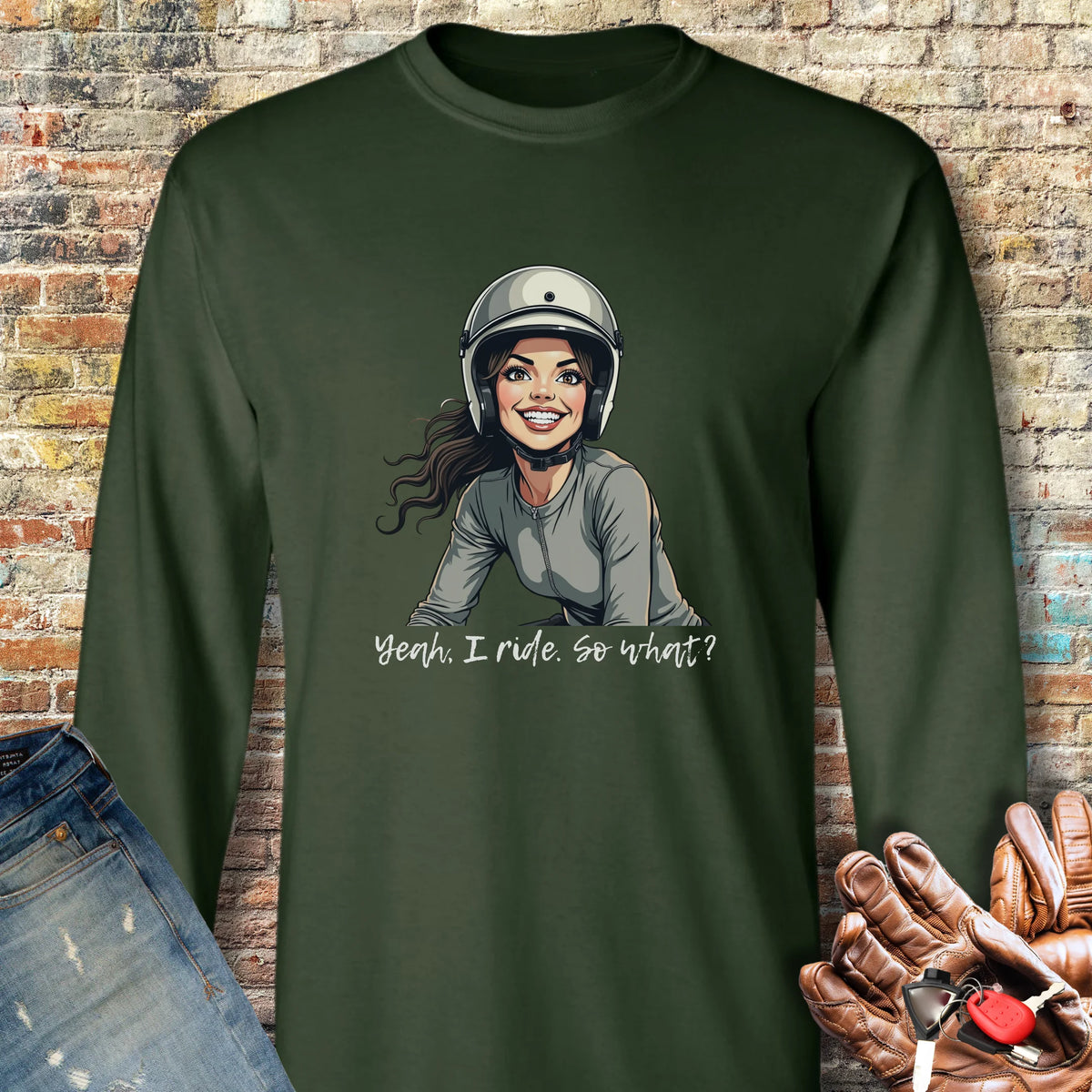 So What Long Sleeve T-Shirt - Forest Green