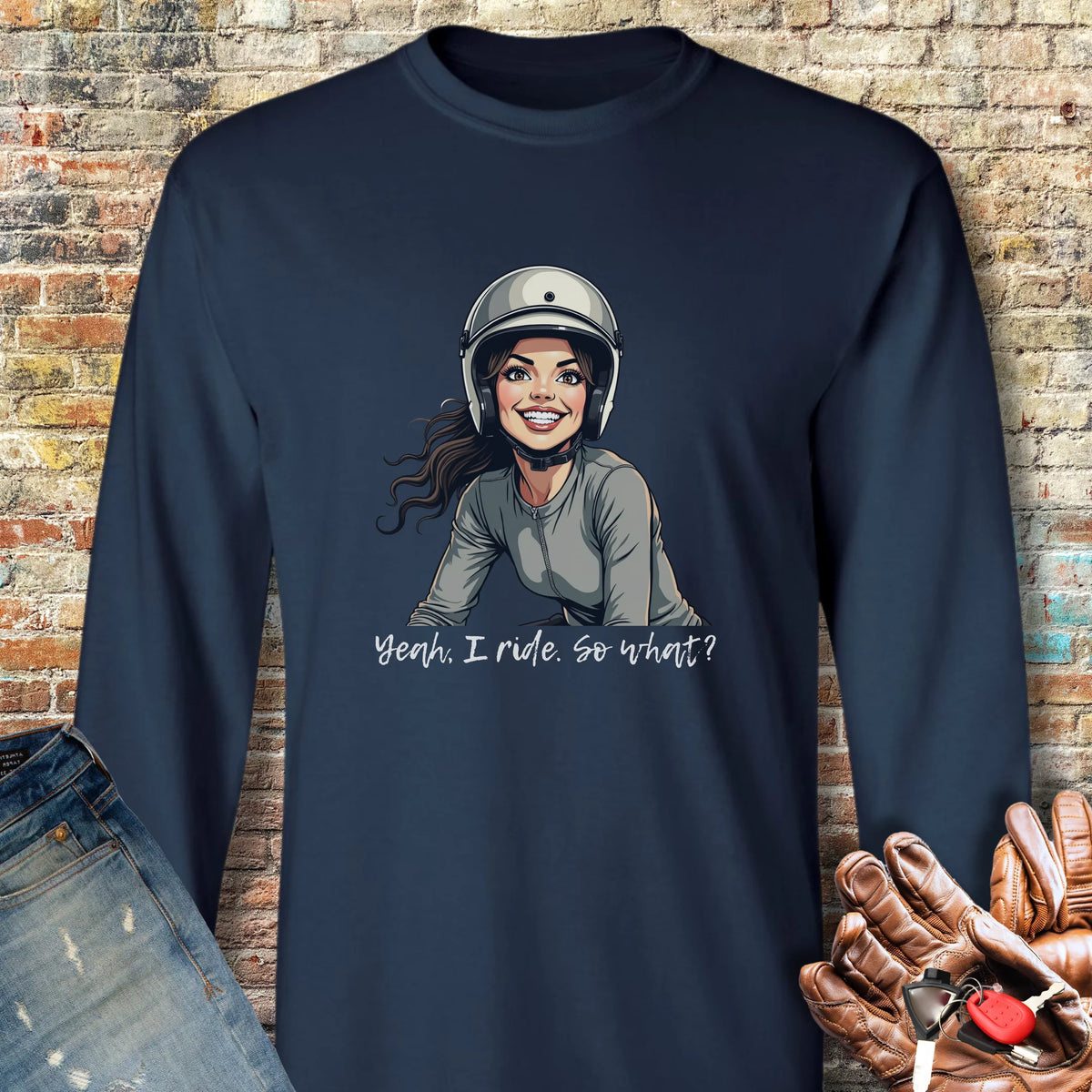 So What Long Sleeve T-Shirt - Navy