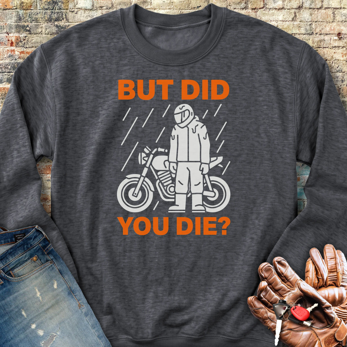 Soaked But Survived Sweatshirt - Dark Heather