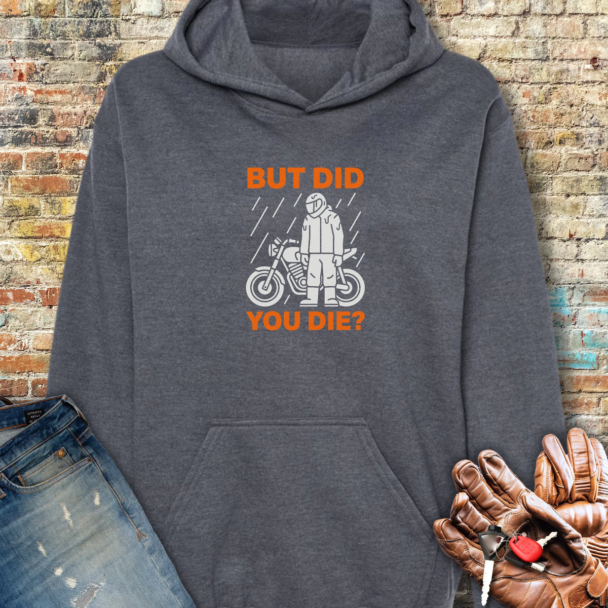 Soaked But Survived Hoodie - Dark Heather