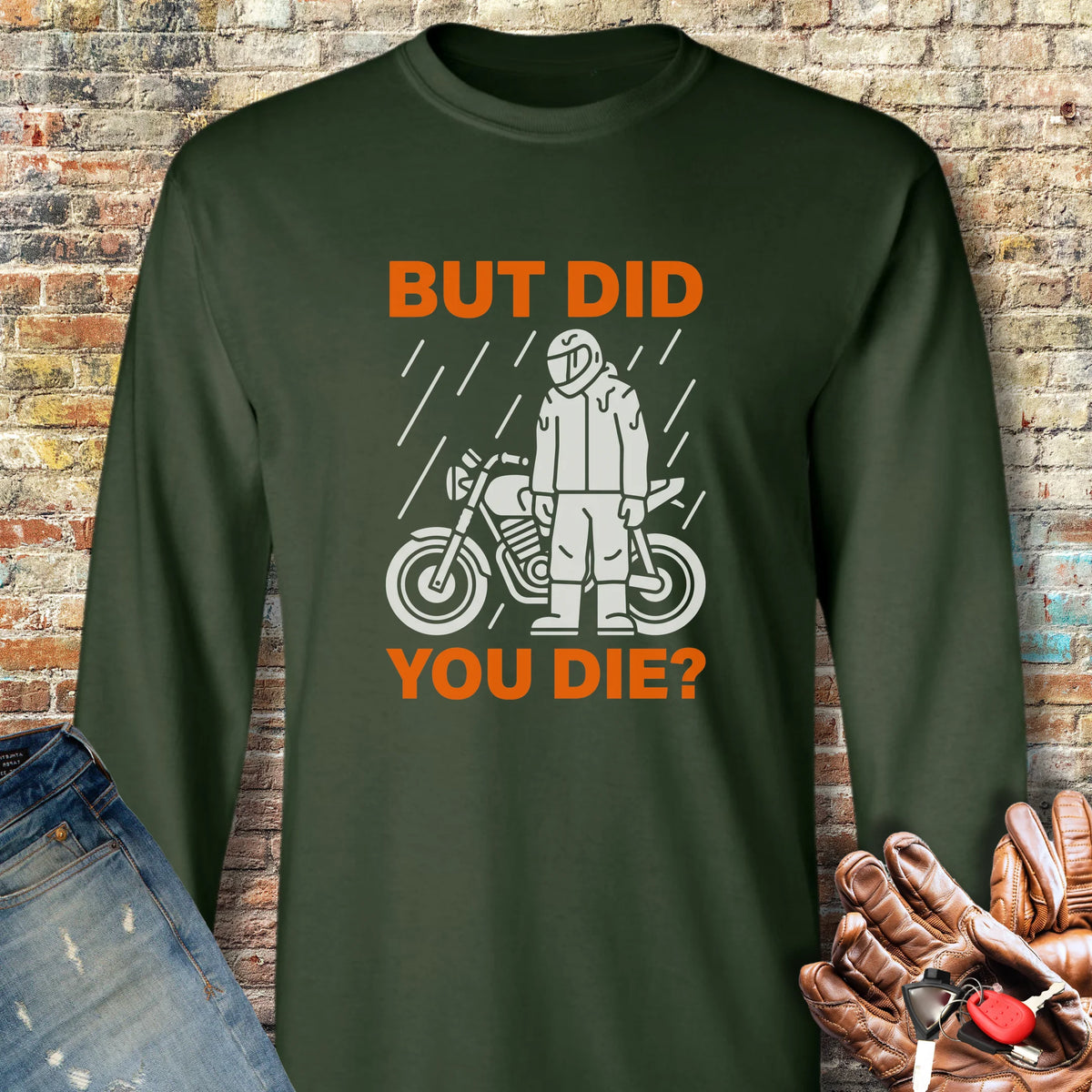 Soaked But Survived Long Sleeve T-Shirt - Forest Green