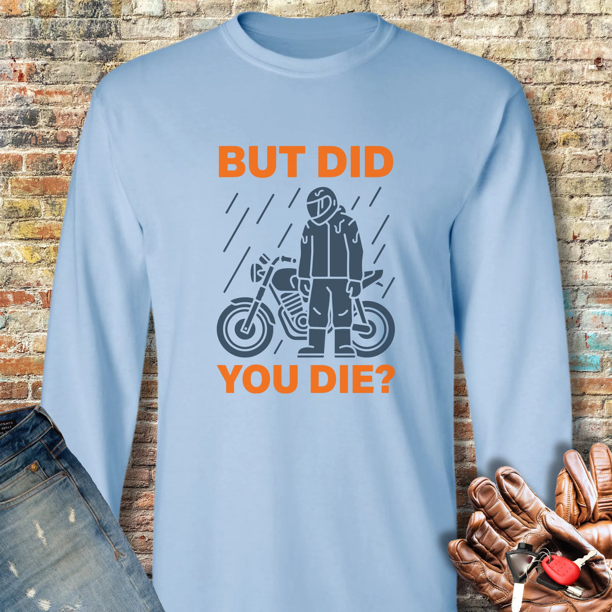 Soaked But Survived Long Sleeve T-Shirt - Light Blue