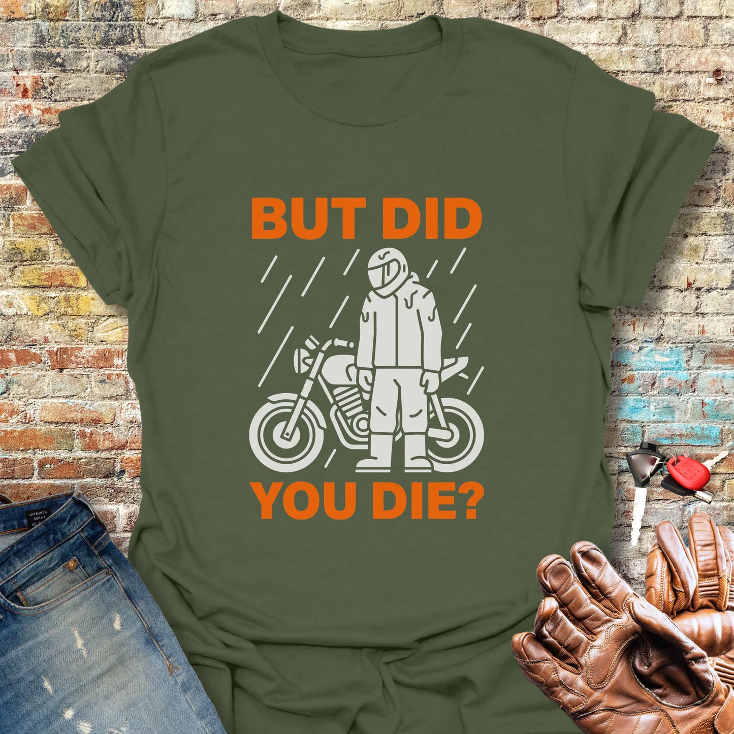 Soaked But Survived T-Shirt - Military Green