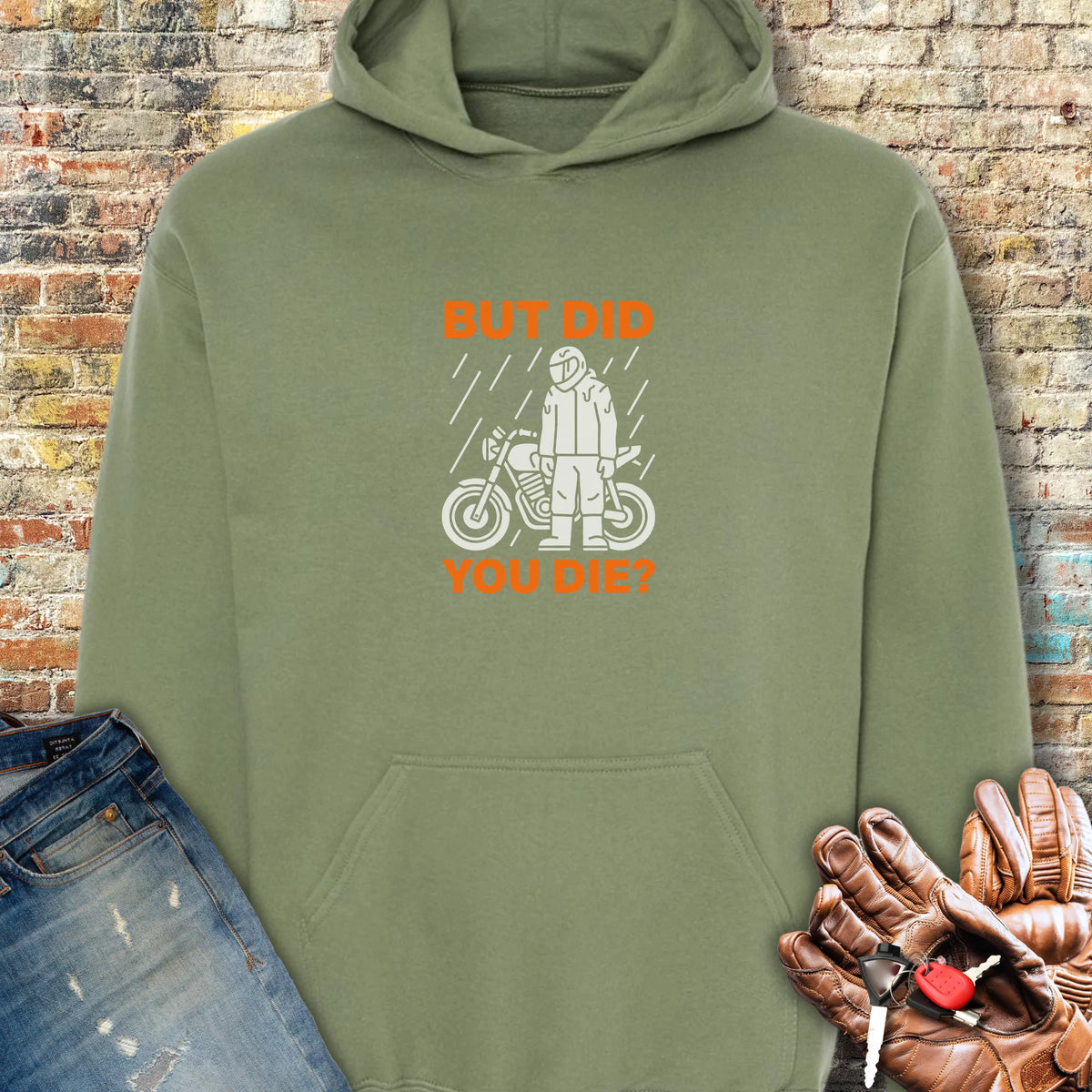 Soaked But Survived Hoodie - Military Green