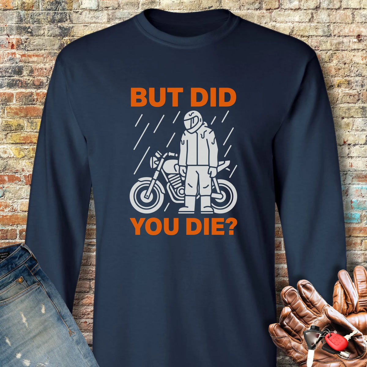 Soaked But Survived Long Sleeve T-Shirt - Navy
