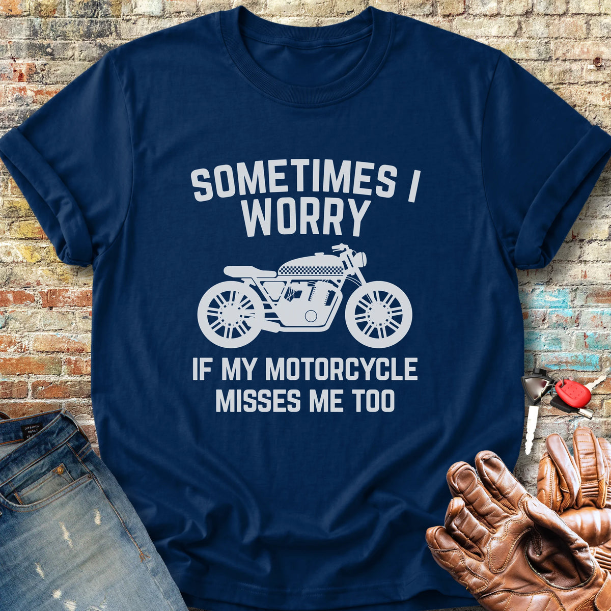 Sometimes (Cafe) Classic T-Shirt - Navy