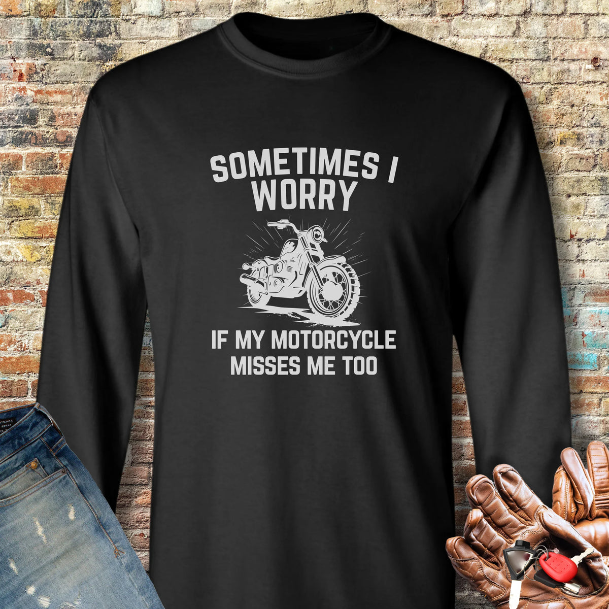 Sometimes (Cruiser) Long Sleeve T-Shirt - Black