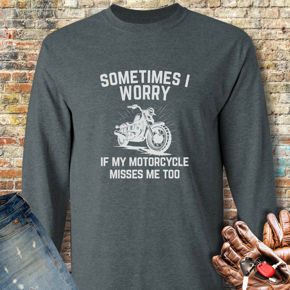 Sometimes (Cruiser) Long Sleeve T-Shirt - Dark Heather