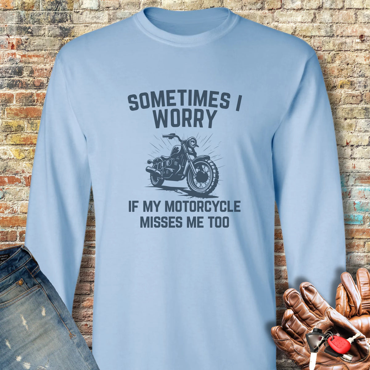 Sometimes (Cruiser) Long Sleeve T-Shirt - Light Blue