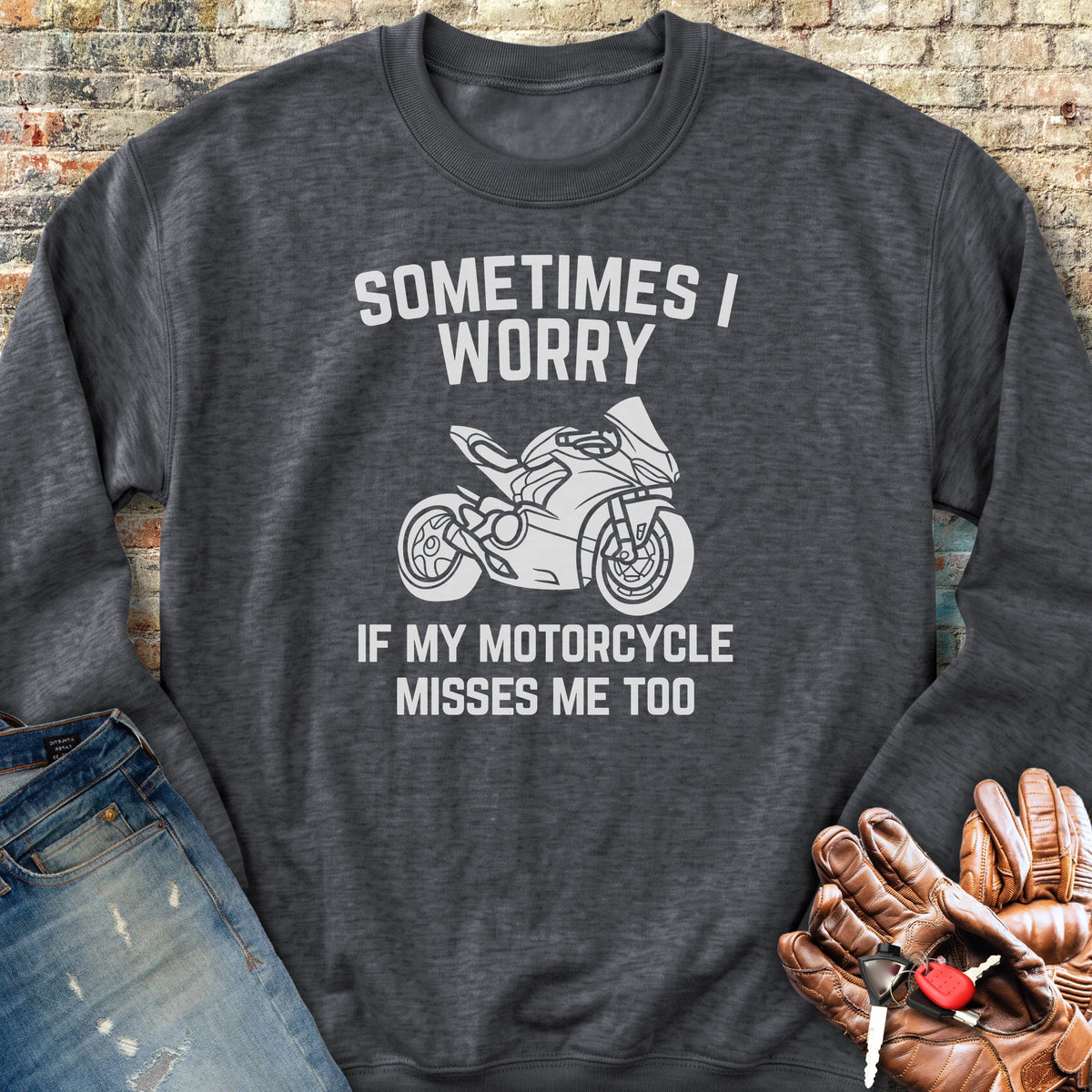 Sometimes (Sport) Sweatshirt - Dark Heather