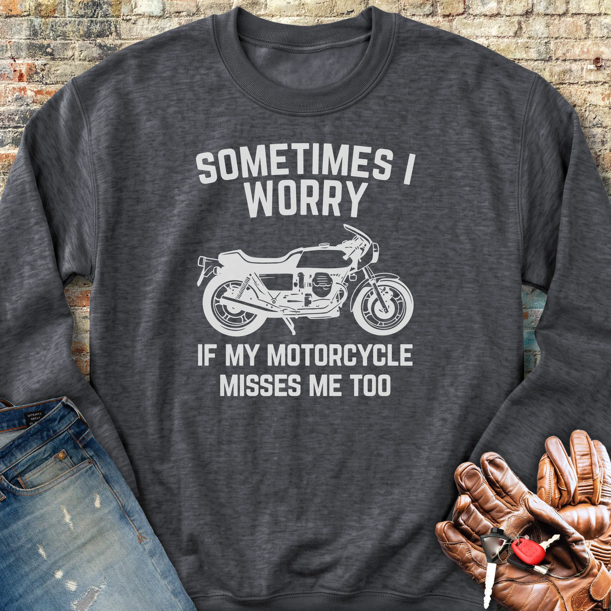 Sometimes (Vintage) Sweatshirt - Dark Heather