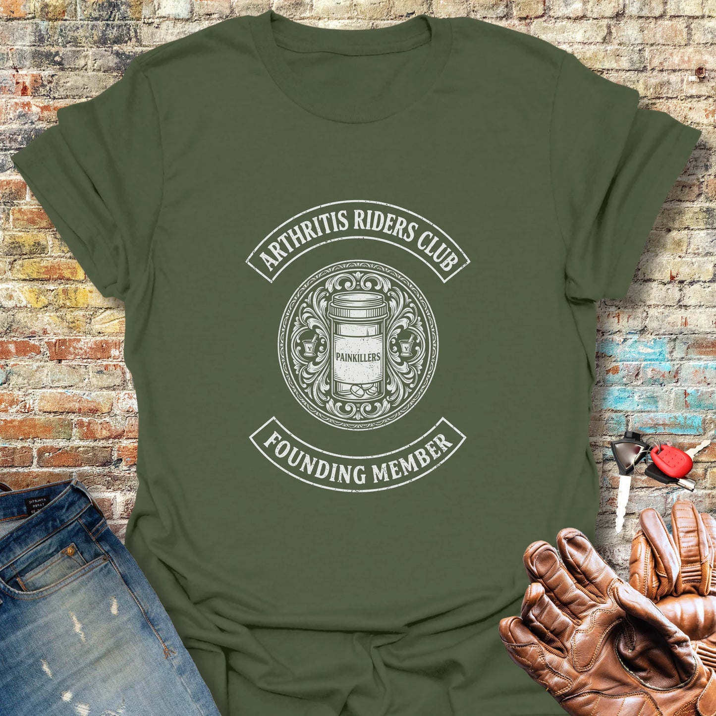 Sons of Arthritis - Ibuprofen Chapter T-Shirt - Military Green