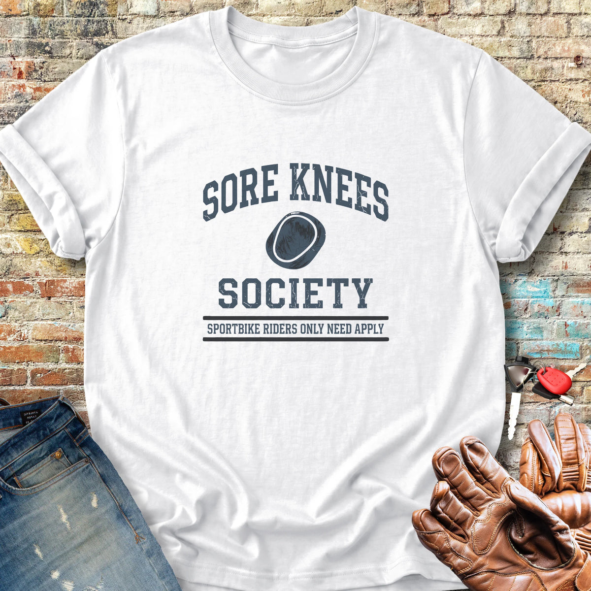 Sore Knees Society Classic T-Shirt - White