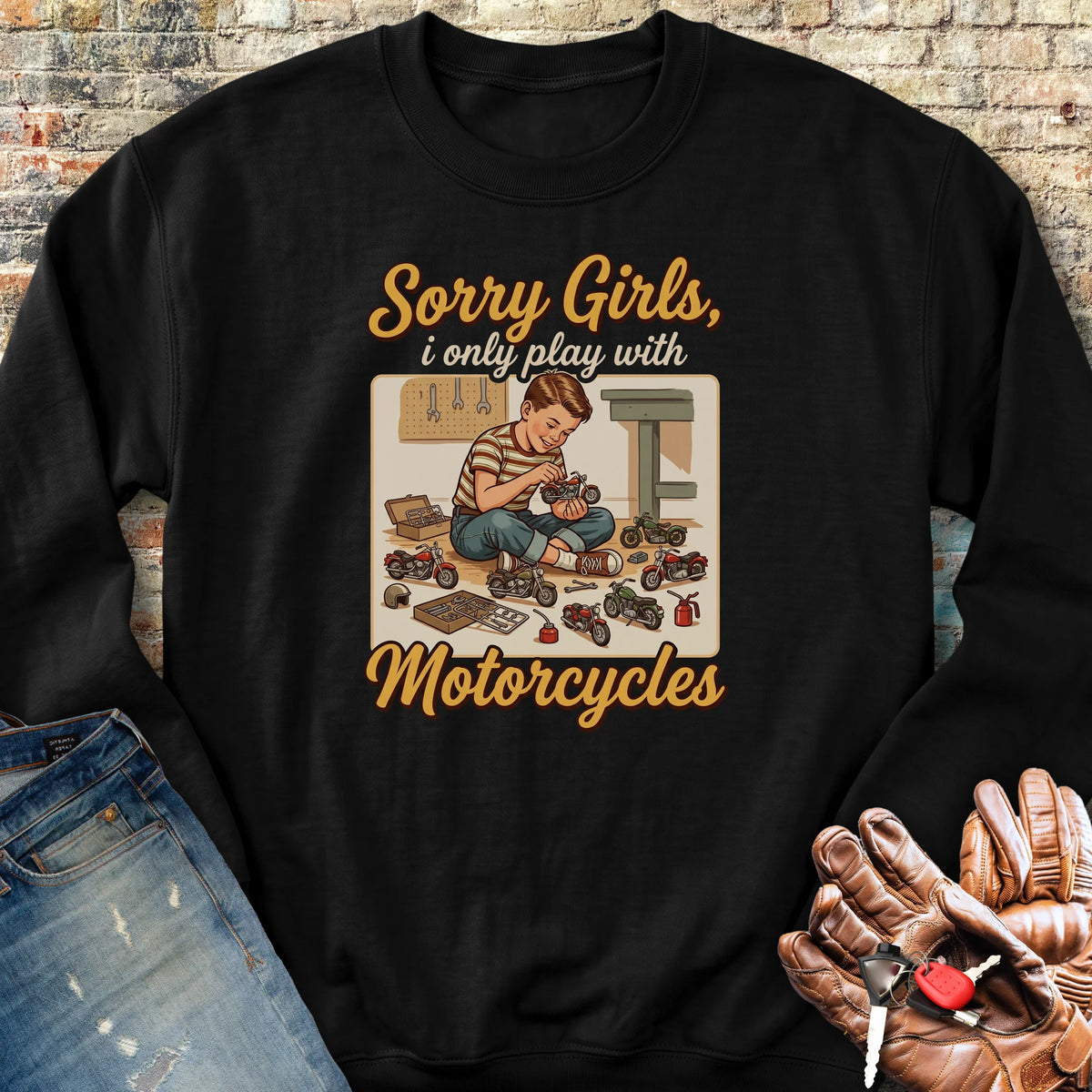 Sorry Girls Sweatshirt - Black