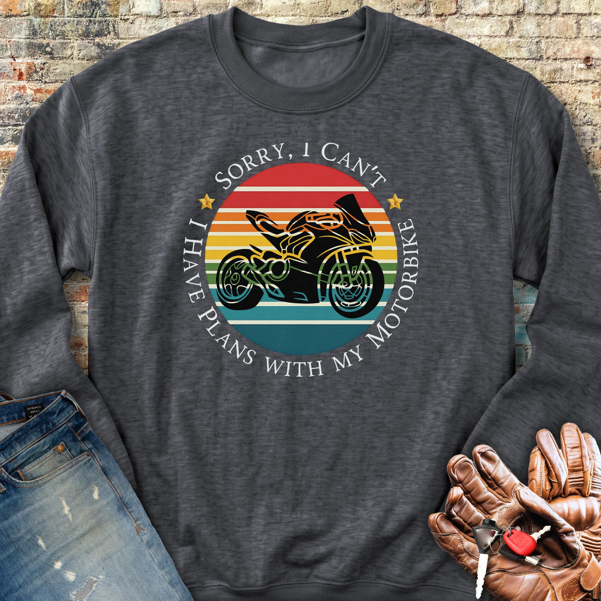 Sorry I Can't Sweatshirt - Dark Heather