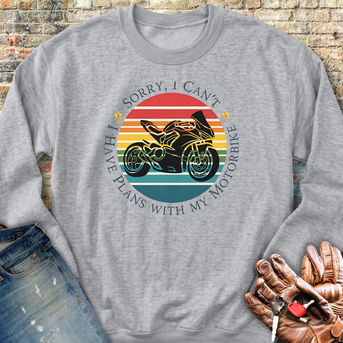 Sorry I Can't Sweatshirt - Sport Grey