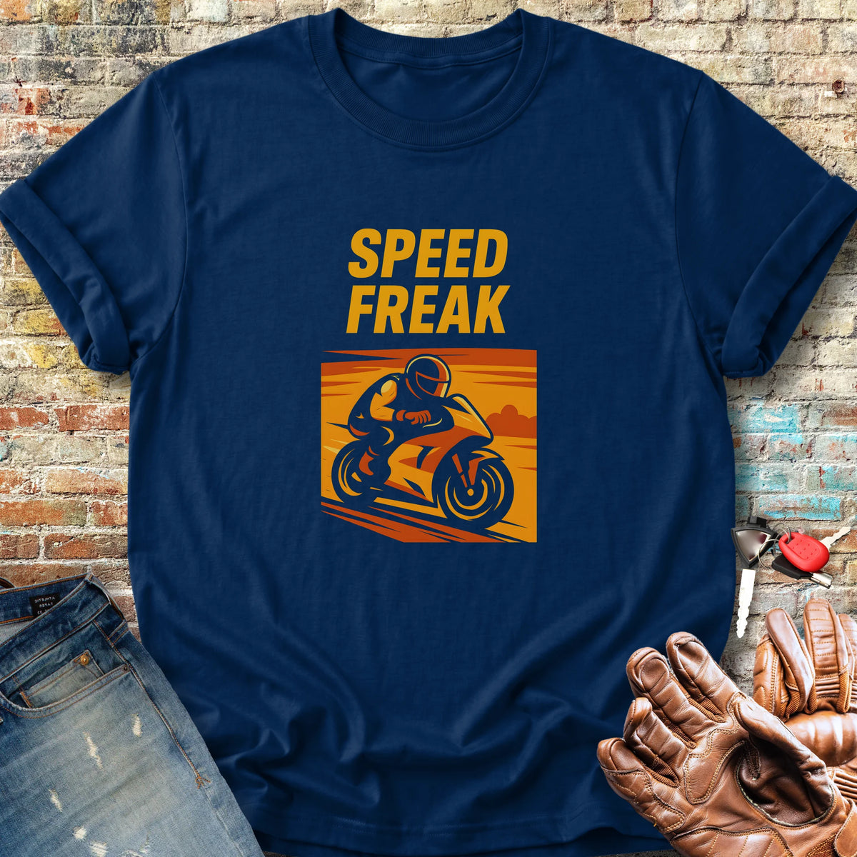 Speed Freak Classic T-Shirt - Navy