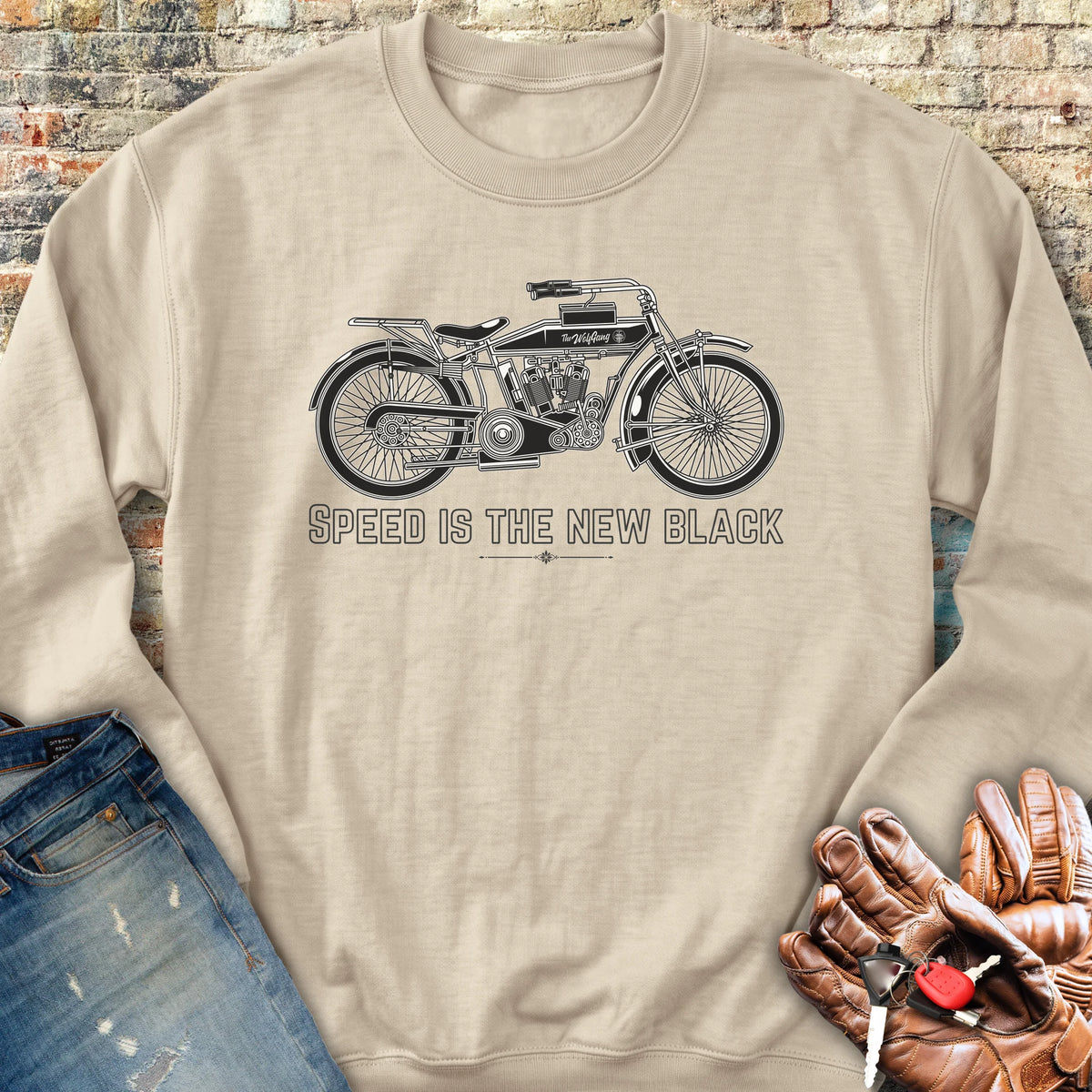 Speed Is The New Black Sweatshirt - Sand