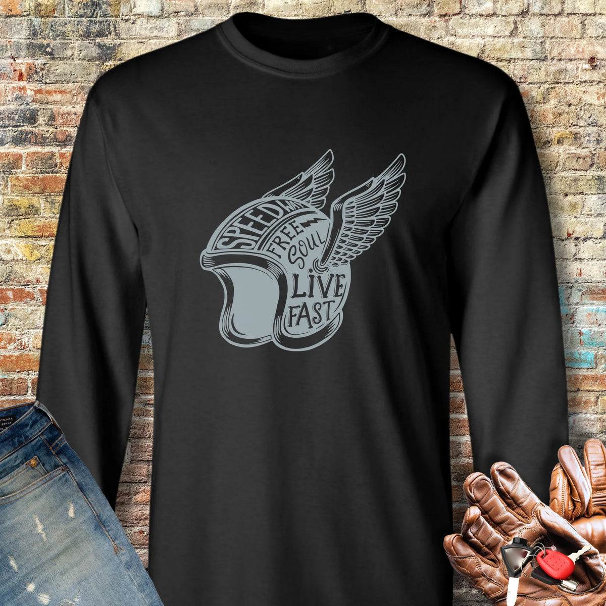 Speedway Long Sleeve T-Shirt - Black