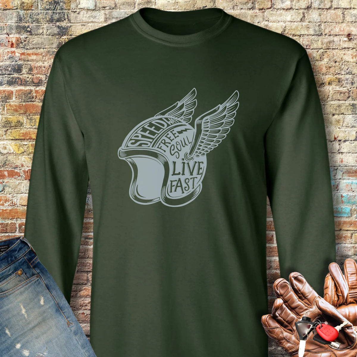 Speedway Long Sleeve T-Shirt - Forest Green