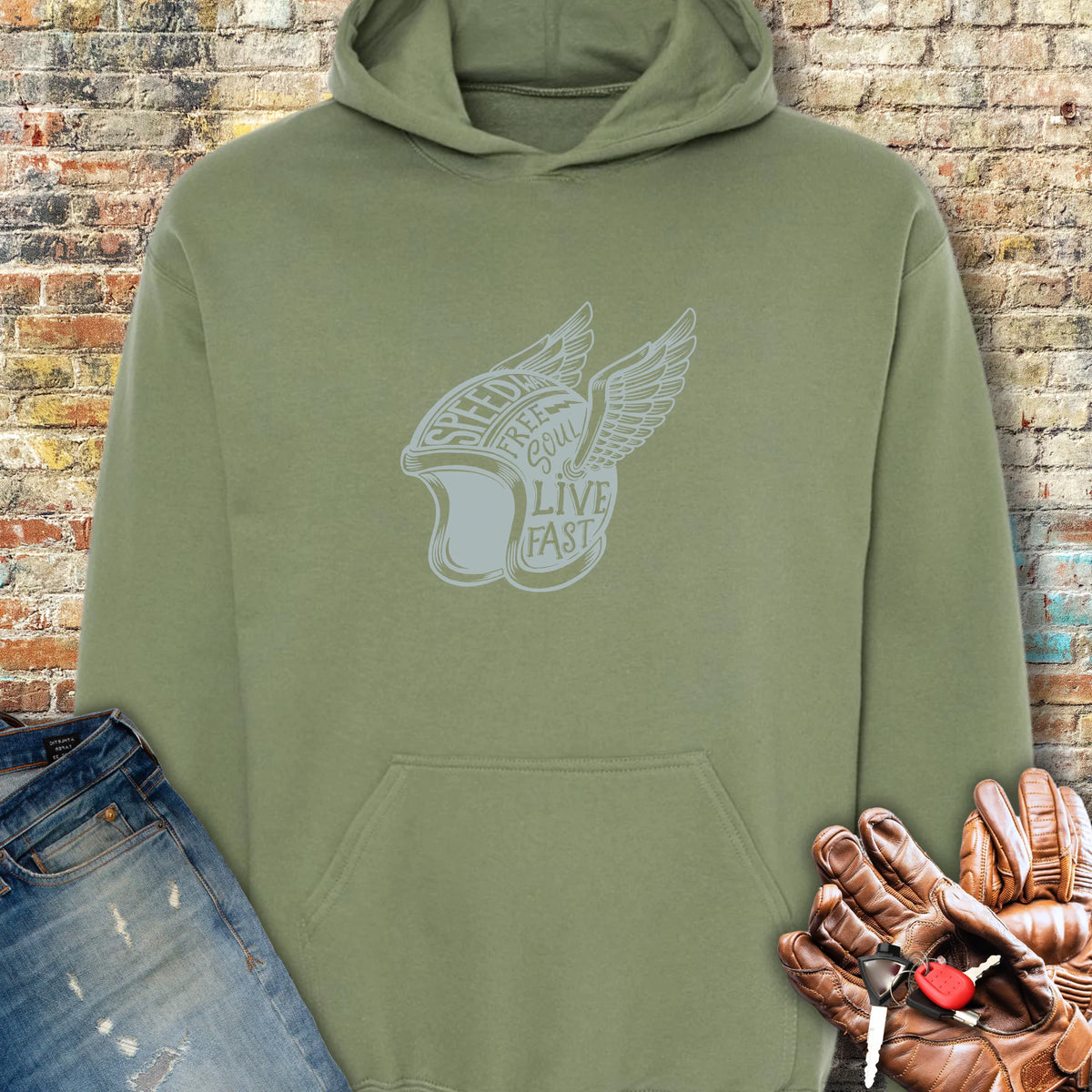 Speedway Hoodie - Military Green