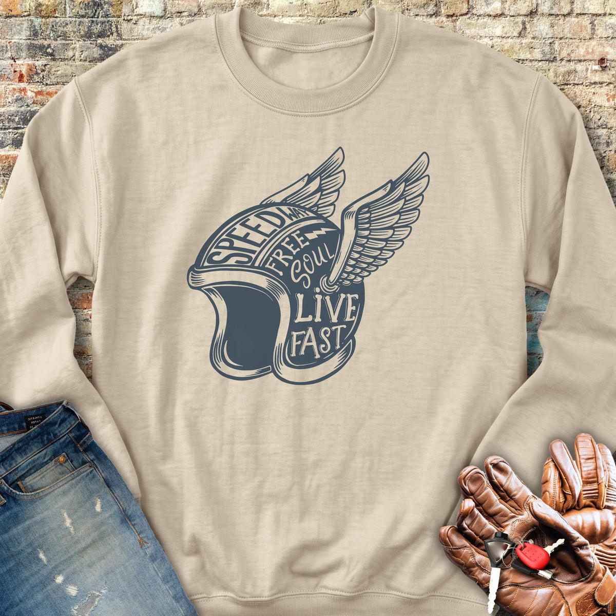 Speedway Sweatshirt - Sand