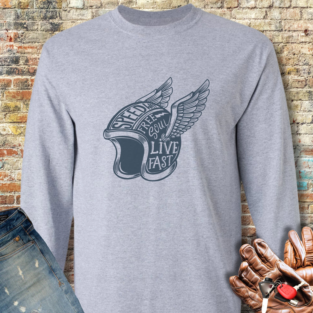 Speedway Long Sleeve T-Shirt - Sport Grey