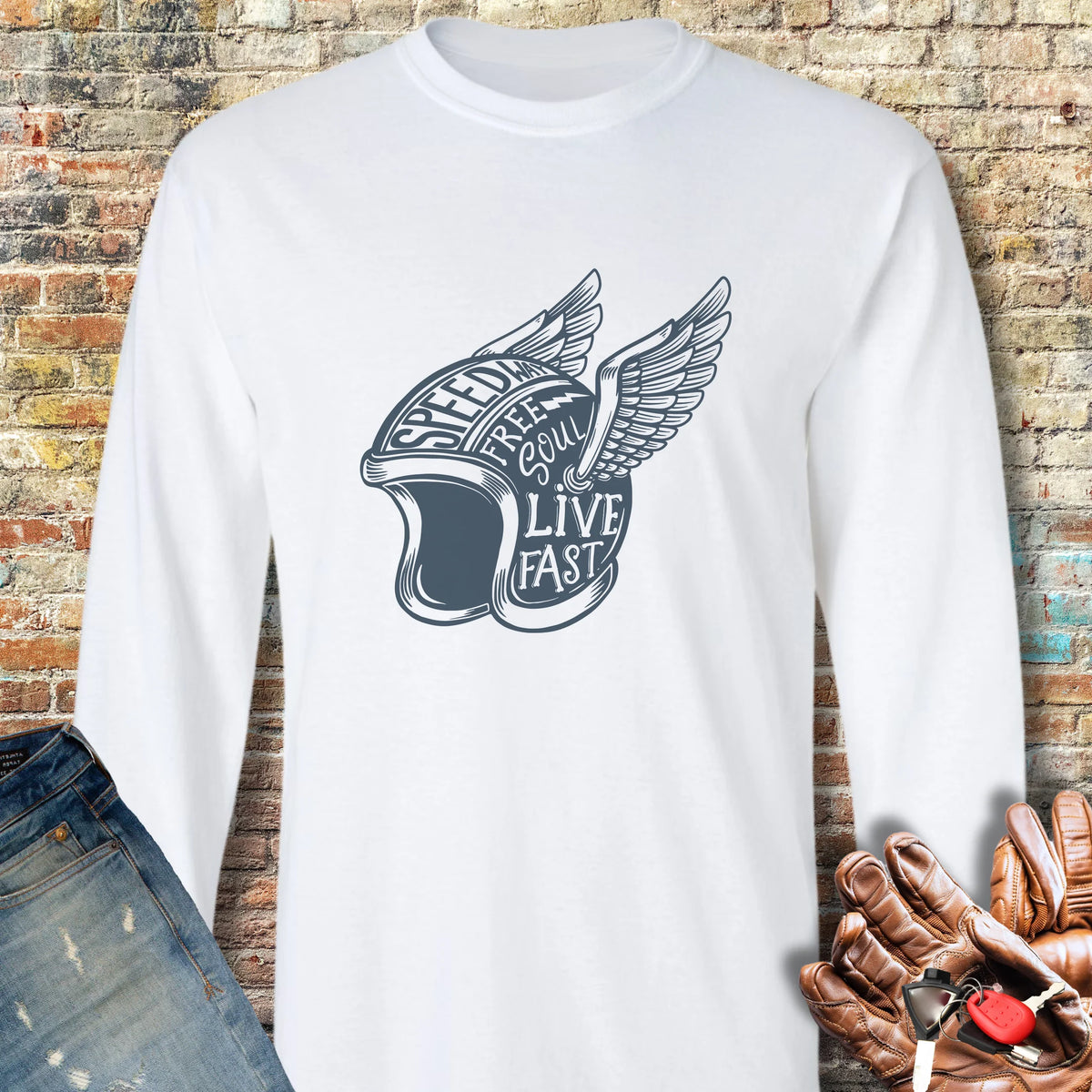Speedway Long Sleeve T-Shirt - White