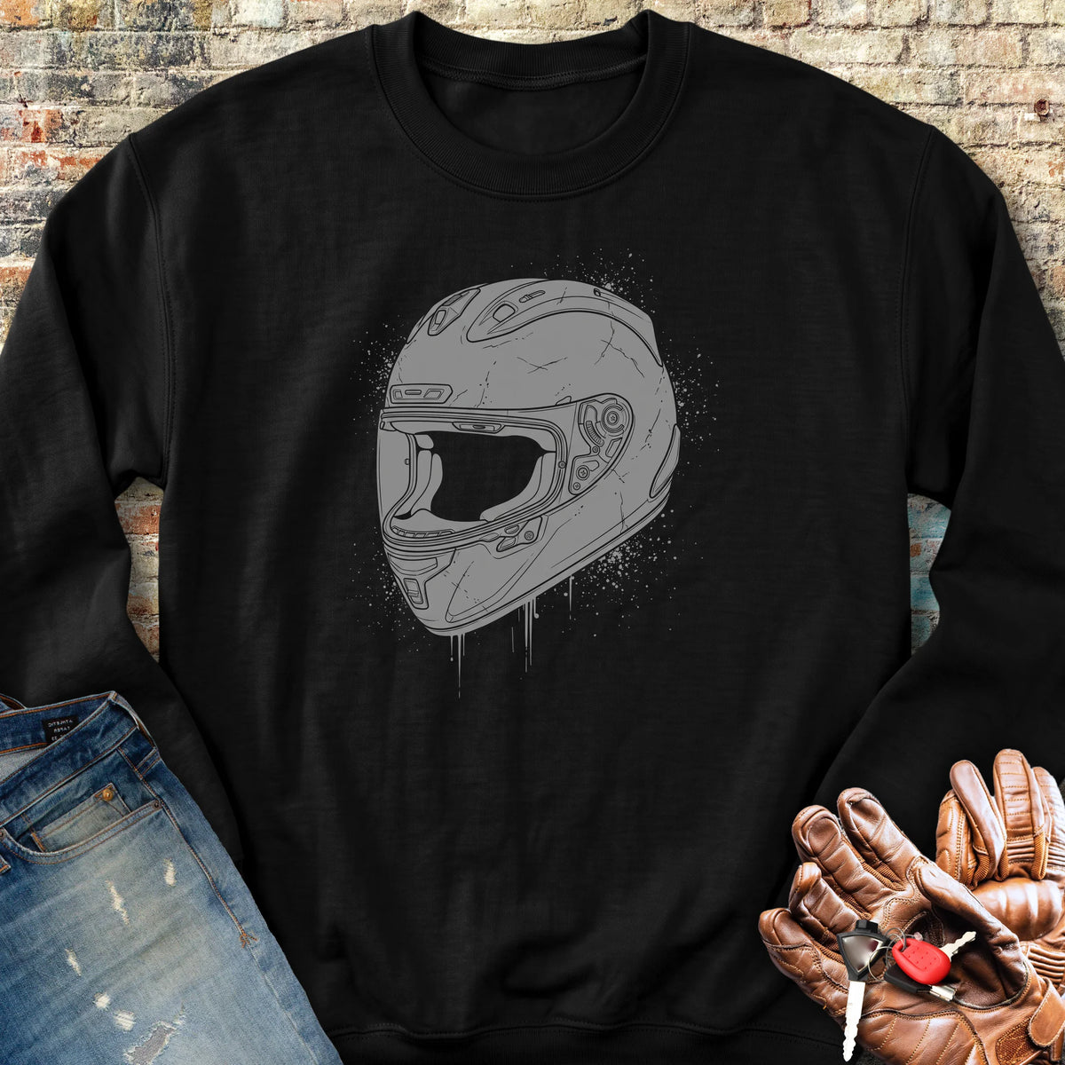 Splash Helmet Sweatshirt - Black