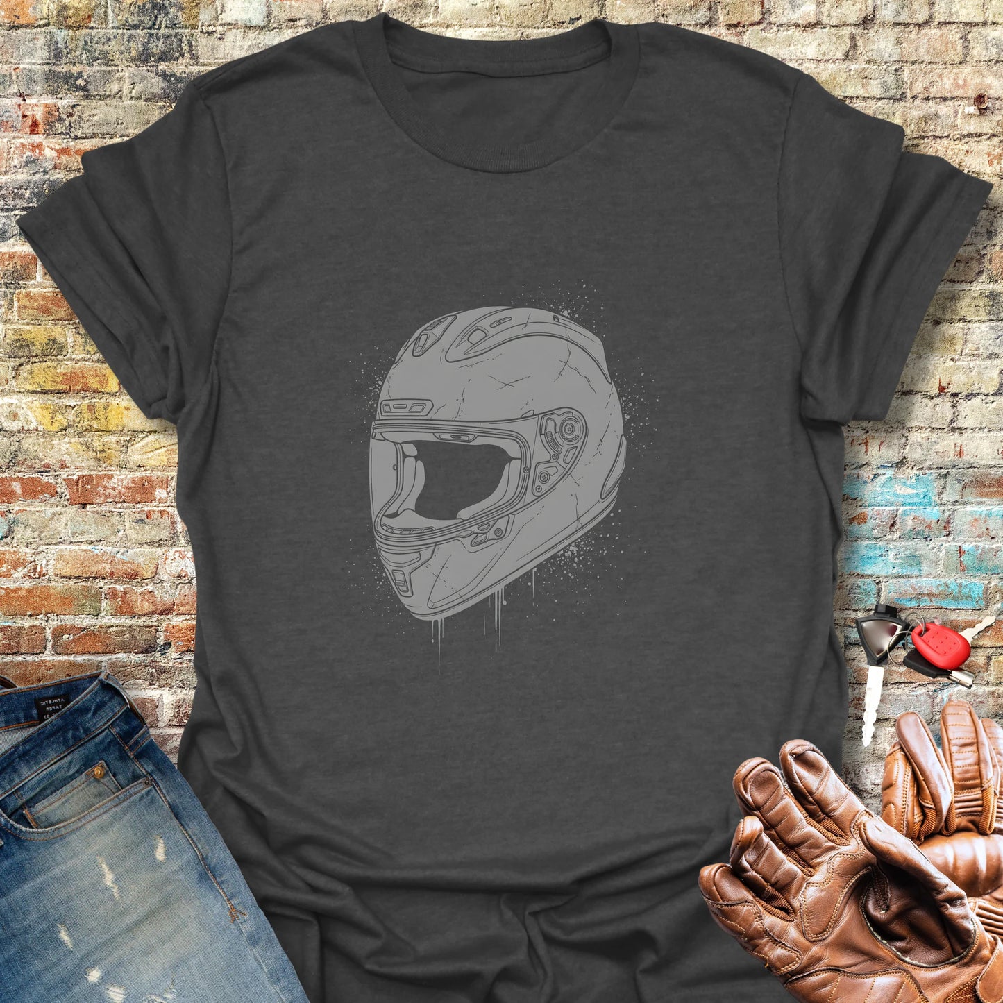Splash Helmet T-Shirt - Dark Heather