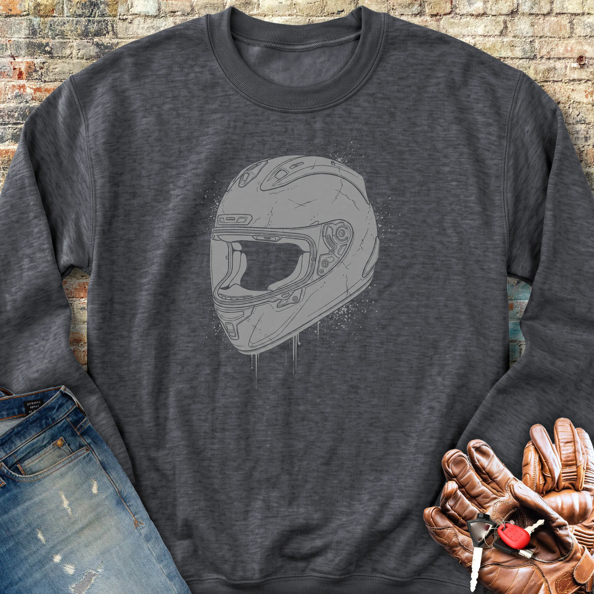 Splash Helmet Sweatshirt - Dark Heather